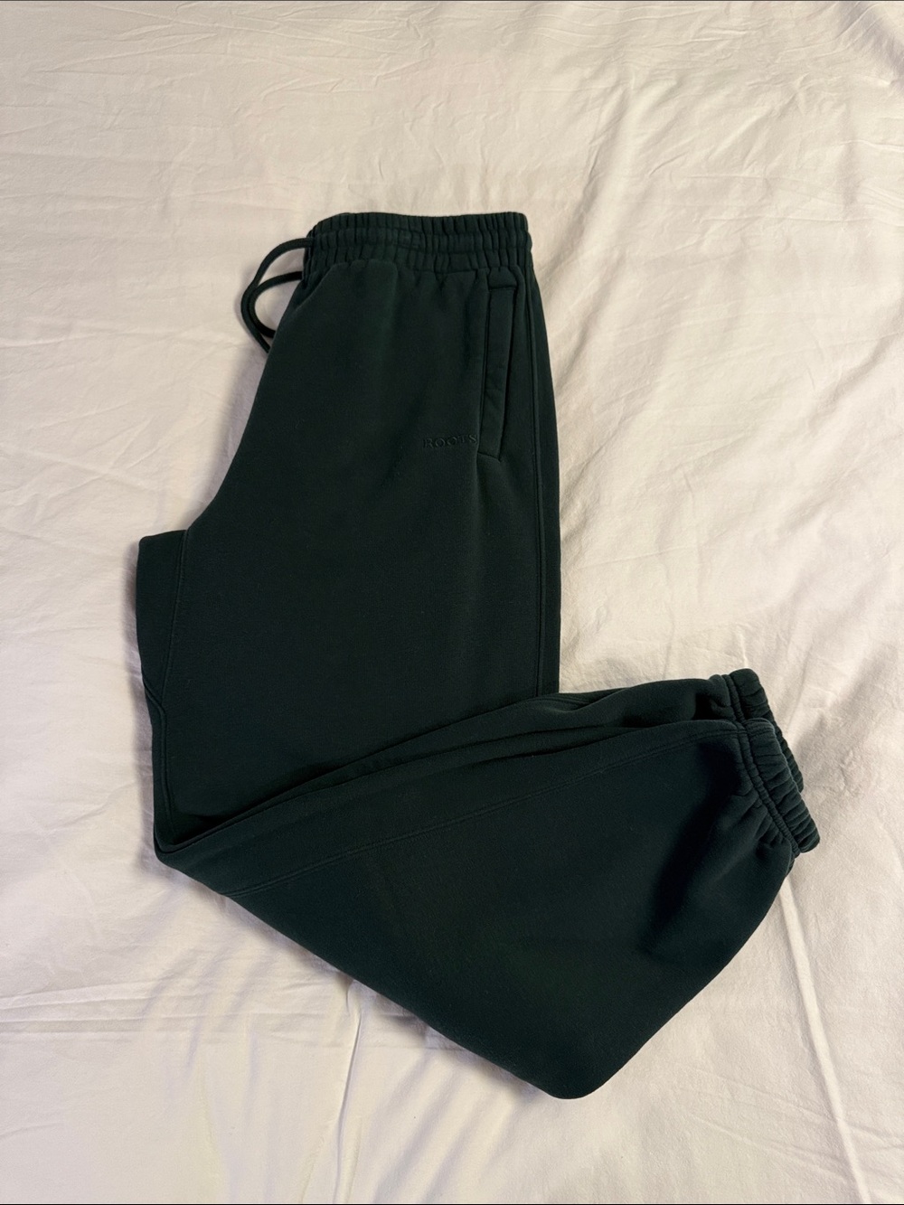Roots One Collection Gender Free Sweatpants Joggers - Green Shadow Zipper Pocket